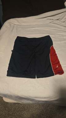Jordan 20th Anniversary 1985-2005 Men's Mesh Basketball Shorts Black Red Logo